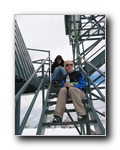 2005-06-18 Relay Peak (17) Alison and Tina resting on Radio Tower